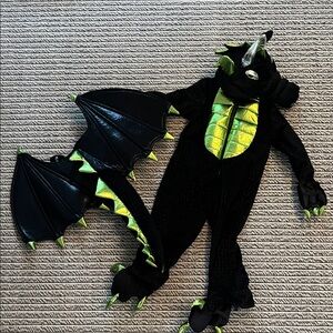 Kids Dragon Costume - Black and Green